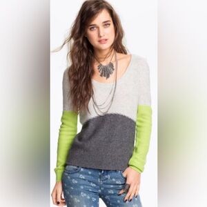 Free People FP Beach Colorblock Merino Wool Cashmere Sweater – Size S